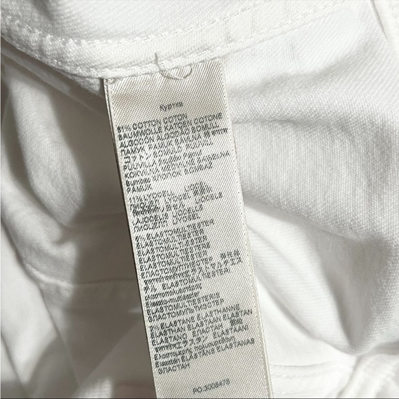 7 FOR ALL MANKIND 90s Luxe Ivory Stretch Denim Cropped Jean Trucker Jacket L - Picture 14 of 15